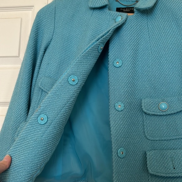 Turquoise Talbots Coat - Picture 6 of 7